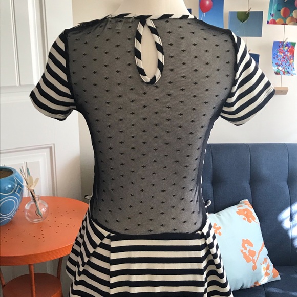 Striped peplum top (must see back!) - Picture 3 of 4